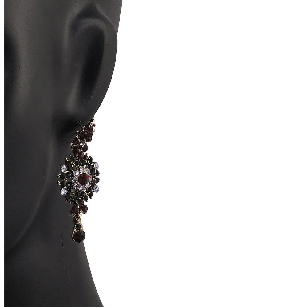 Green Ethnic Beautiful Designer Stylish Fashion Stone Earrings