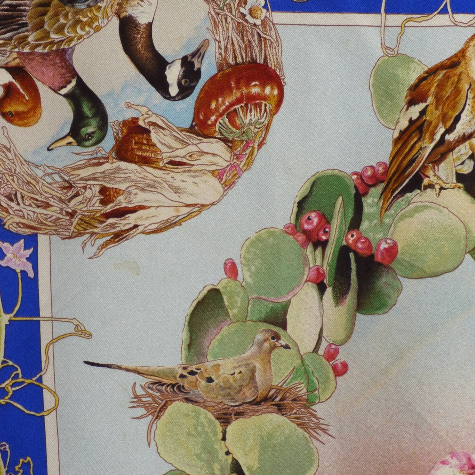 HERMES- "Texas Wildlife 1836-1986" Silk Twill Scarf