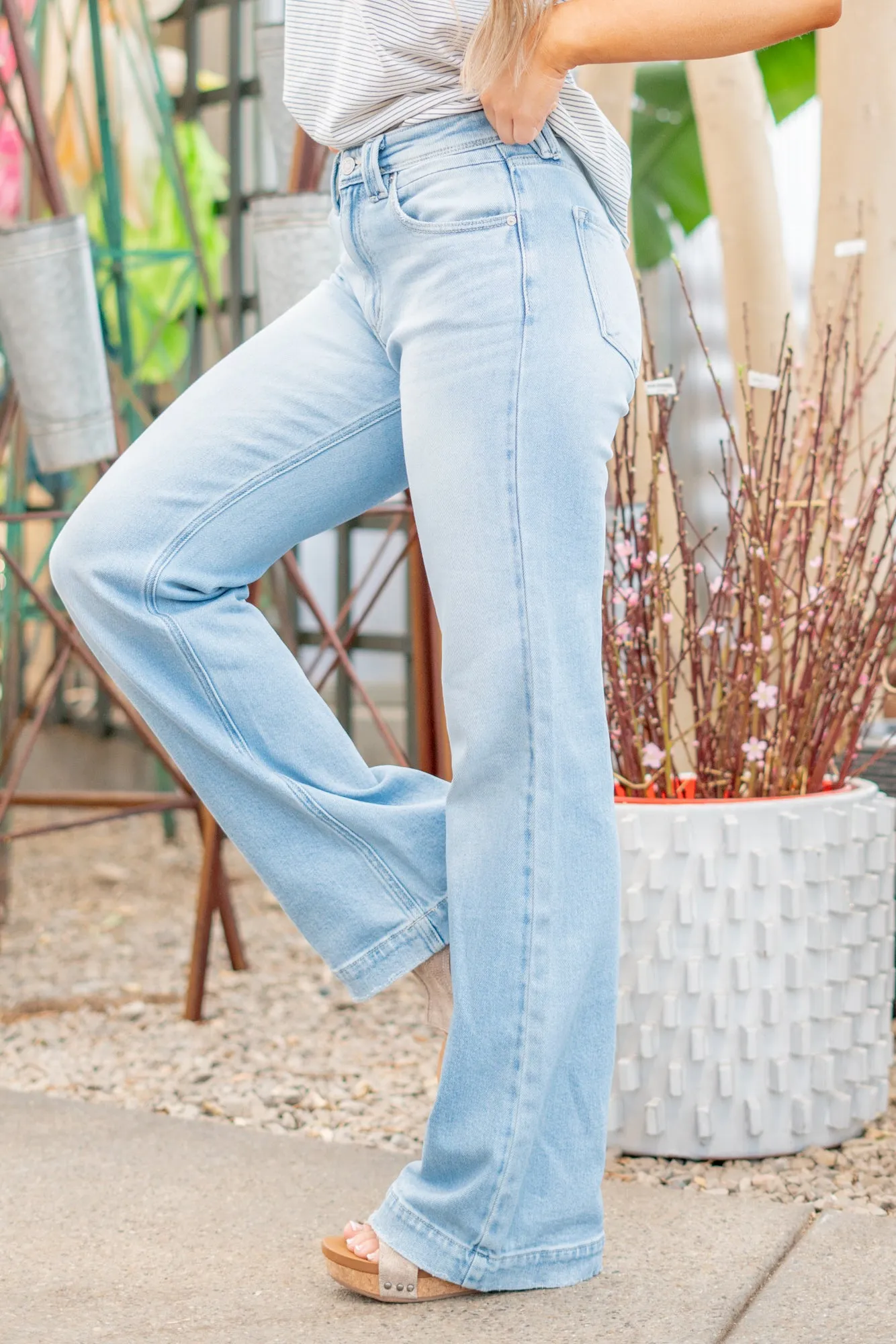 Holly High Rise Trouser Hem Flare