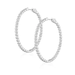 HOOP WITH CZ-SILVER