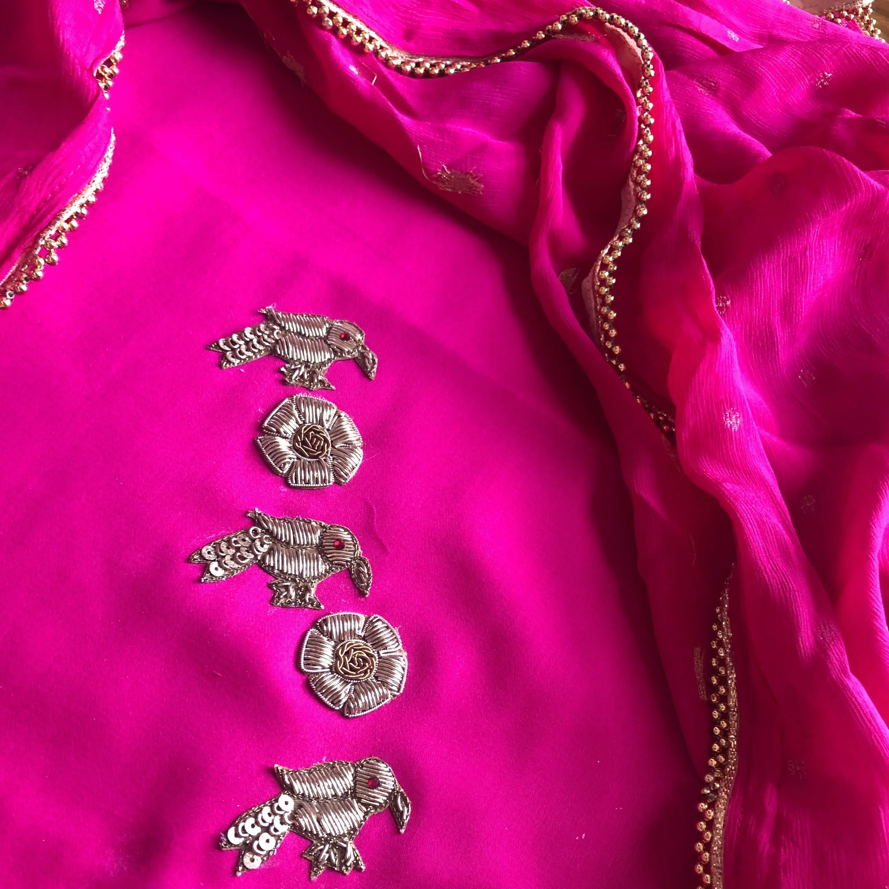 Hot Pink Punjabi Salwar Suit