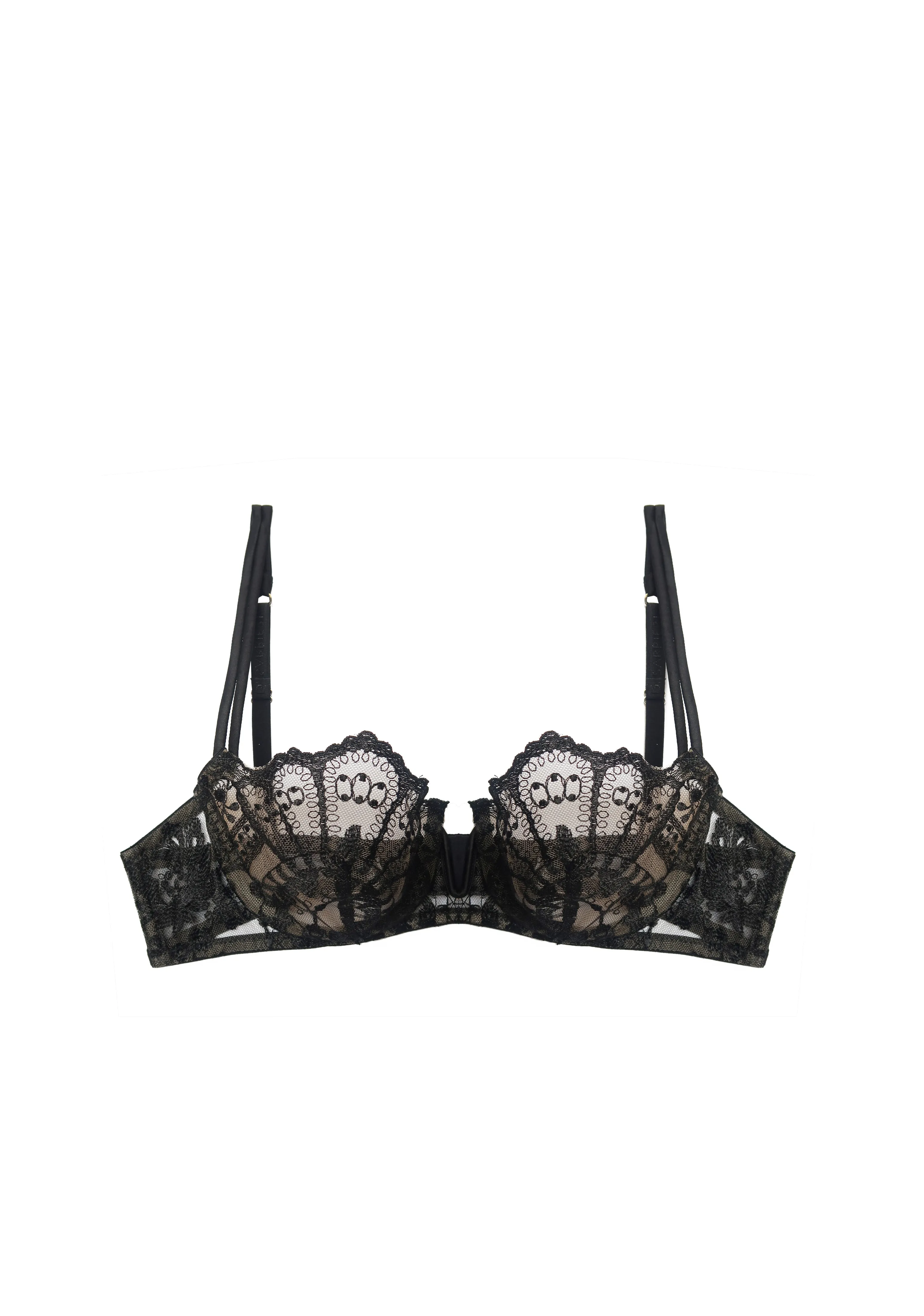 I.D.Sarrieri Black Lotus Luxury Wired Half Cup Bra
