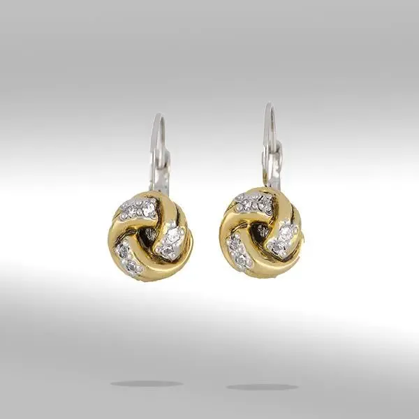 Infinity Love Knot Collection - Pavé French Wire Earrings