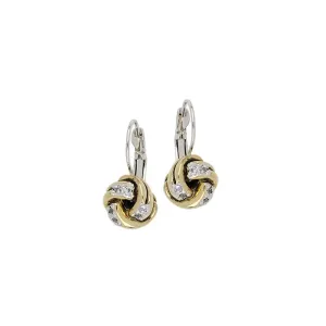 Infinity Love Knot Collection - Pavé French Wire Earrings