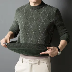 INSTOCK-Winter new chenille all-in-one velvet men's sweater