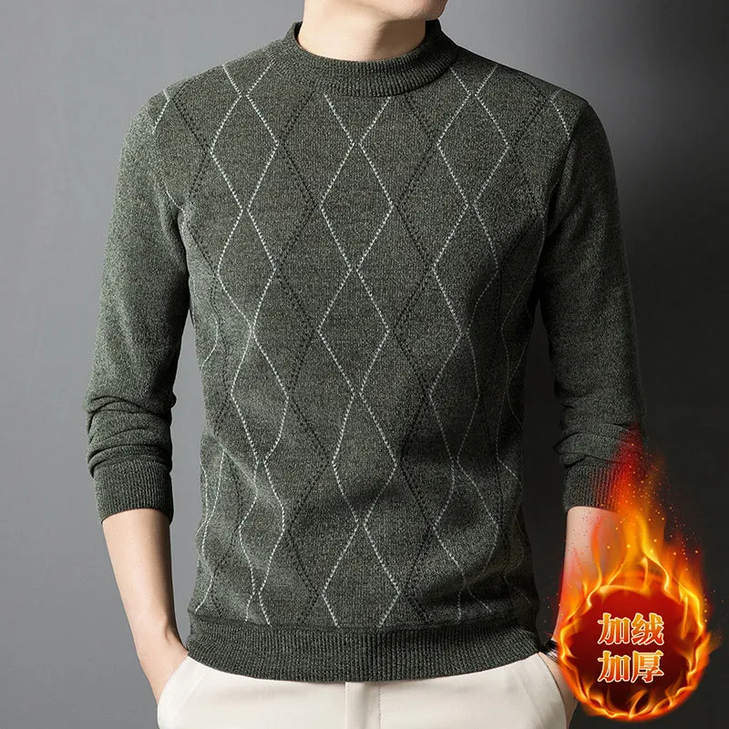 INSTOCK-Winter new chenille all-in-one velvet men's sweater