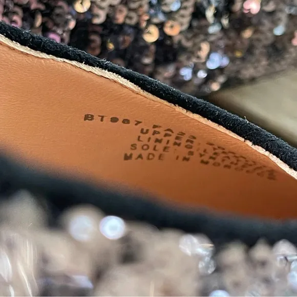 J. Crew Anya Mary Jane Flats in Sparkle Womens Size 9.5