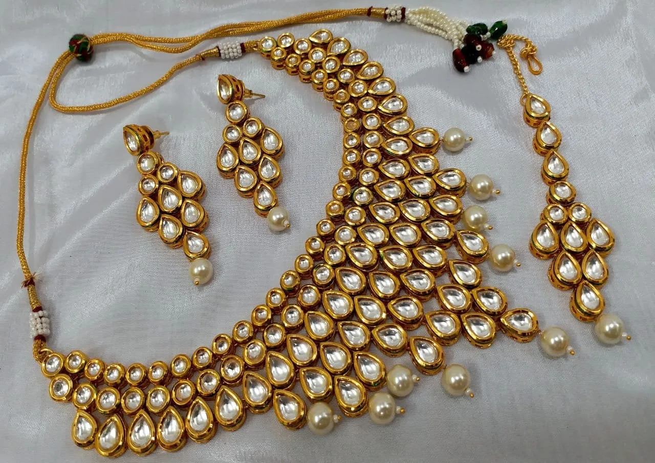JANVI Designer Polki Diamond Necklace sets