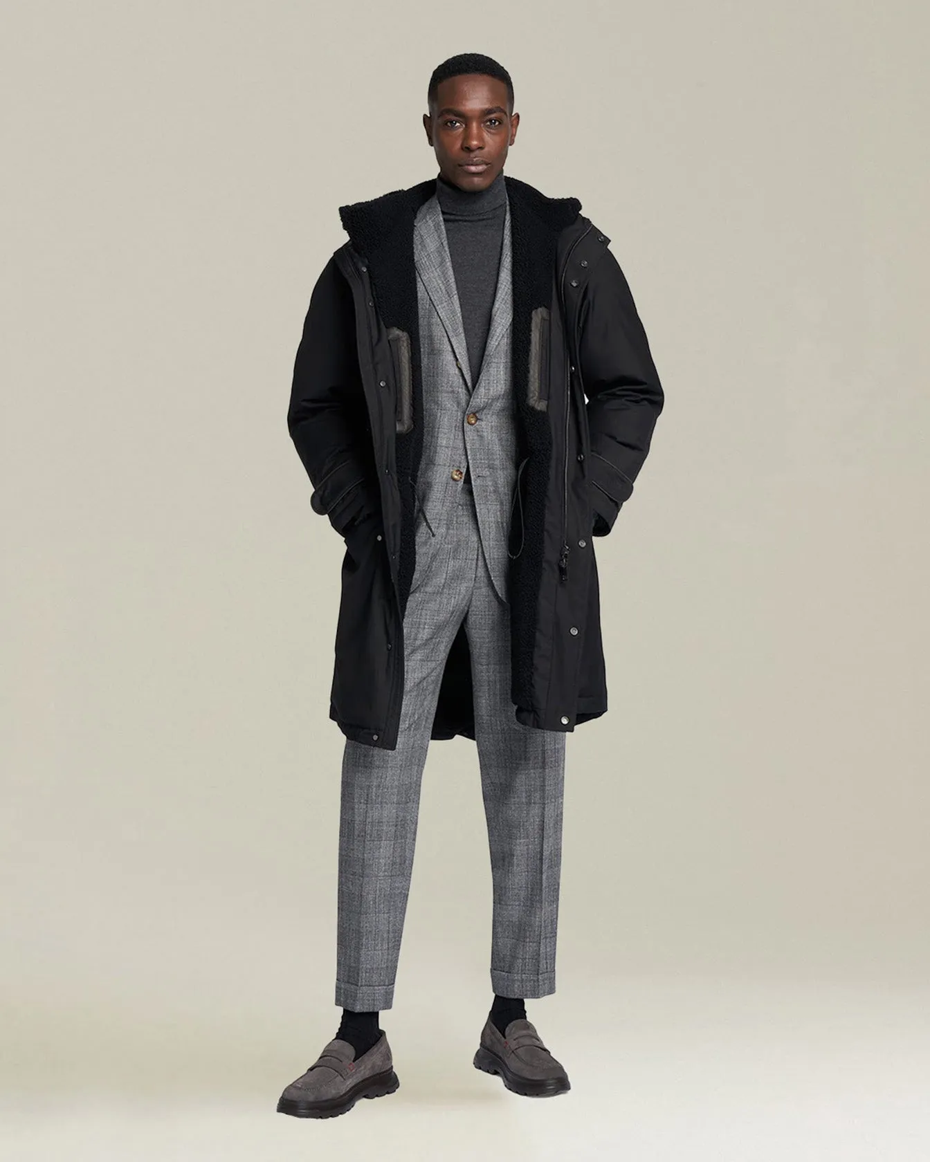 JERSEY HIGH NECK CASHMERE