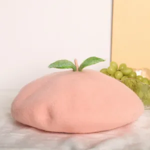 Juicy Peach Wool Beret