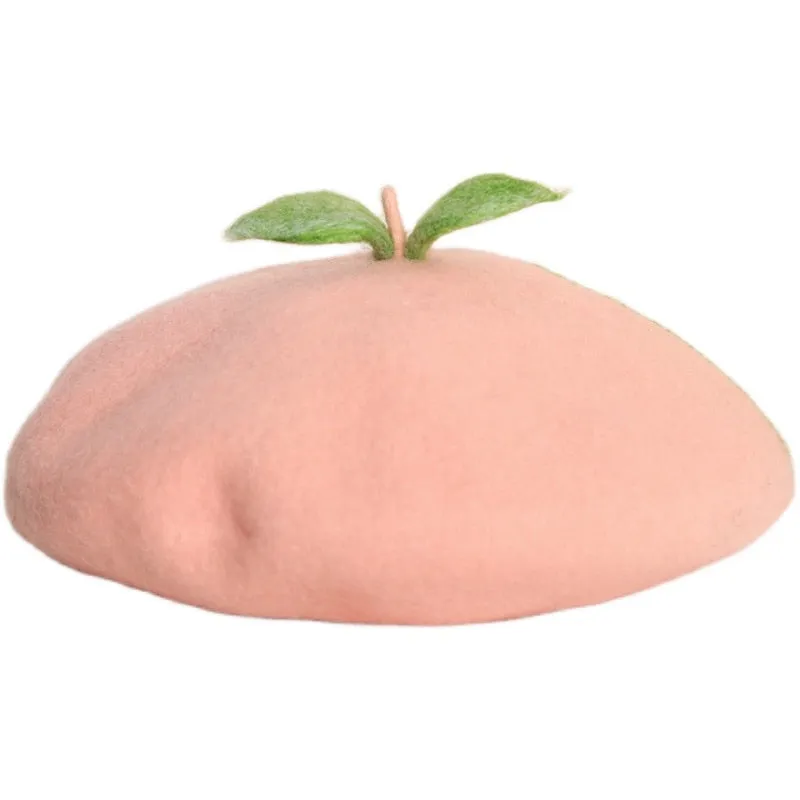 Juicy Peach Wool Beret