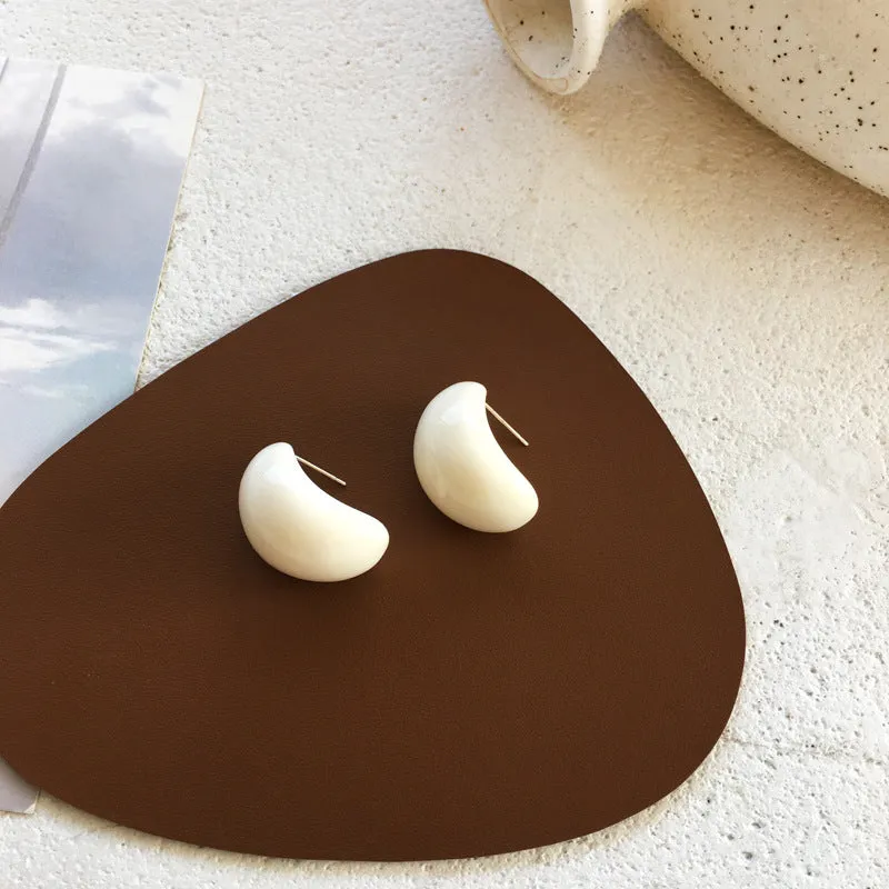 Just Lil Things  White Pin Earrings jlt11264