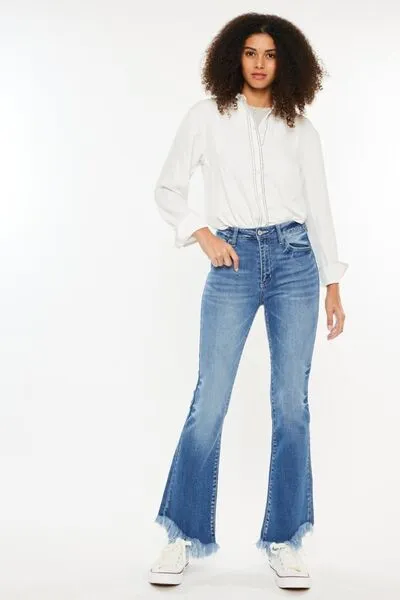 Kancan High Rise Frayed Hem Jeans ONLINE EXCLUSIVE