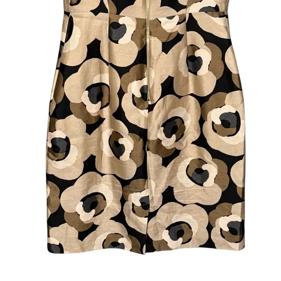 Kate Spade Della Deco Rose Sleeveless Silk Cotton Blend Sheath Dress size 4
