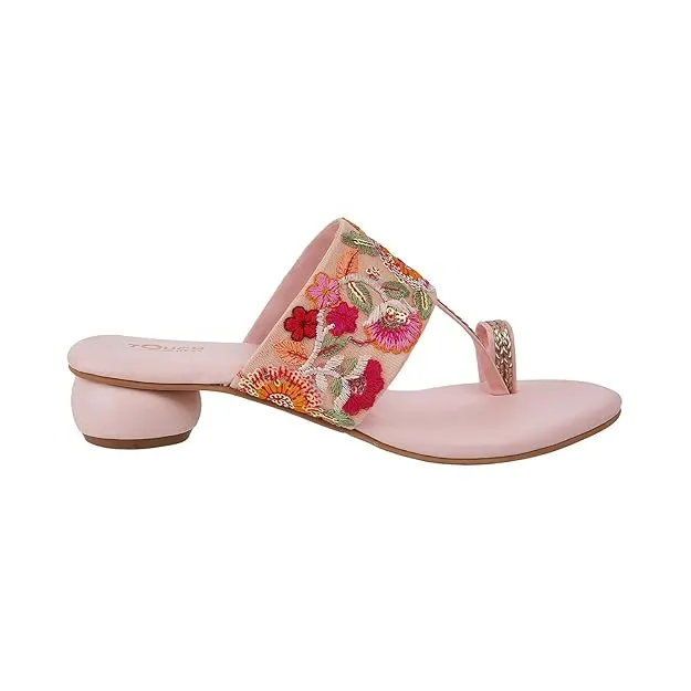 Kolhapuri Heels For Women Stylish Latest Embriodered Slip On Ladies Sandals
