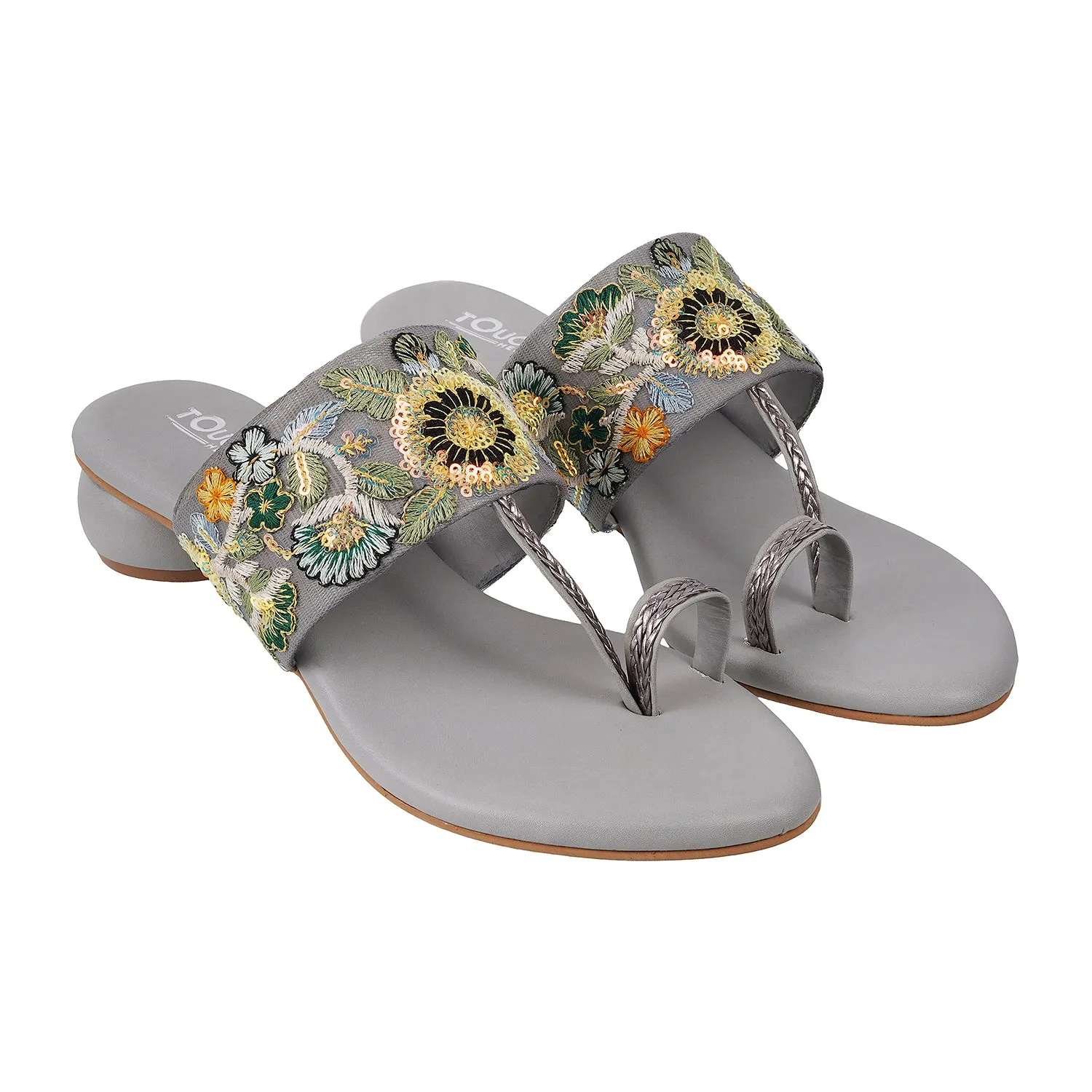 Kolhapuri Heels For Women Stylish Latest Embriodered Slip On Ladies Sandals