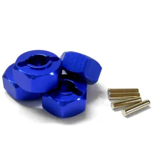 L9814 1/10 Scale Aluminium Alloy Pin Drive Wheel Hex Hub 12mm Navy Blue x 4 6mm