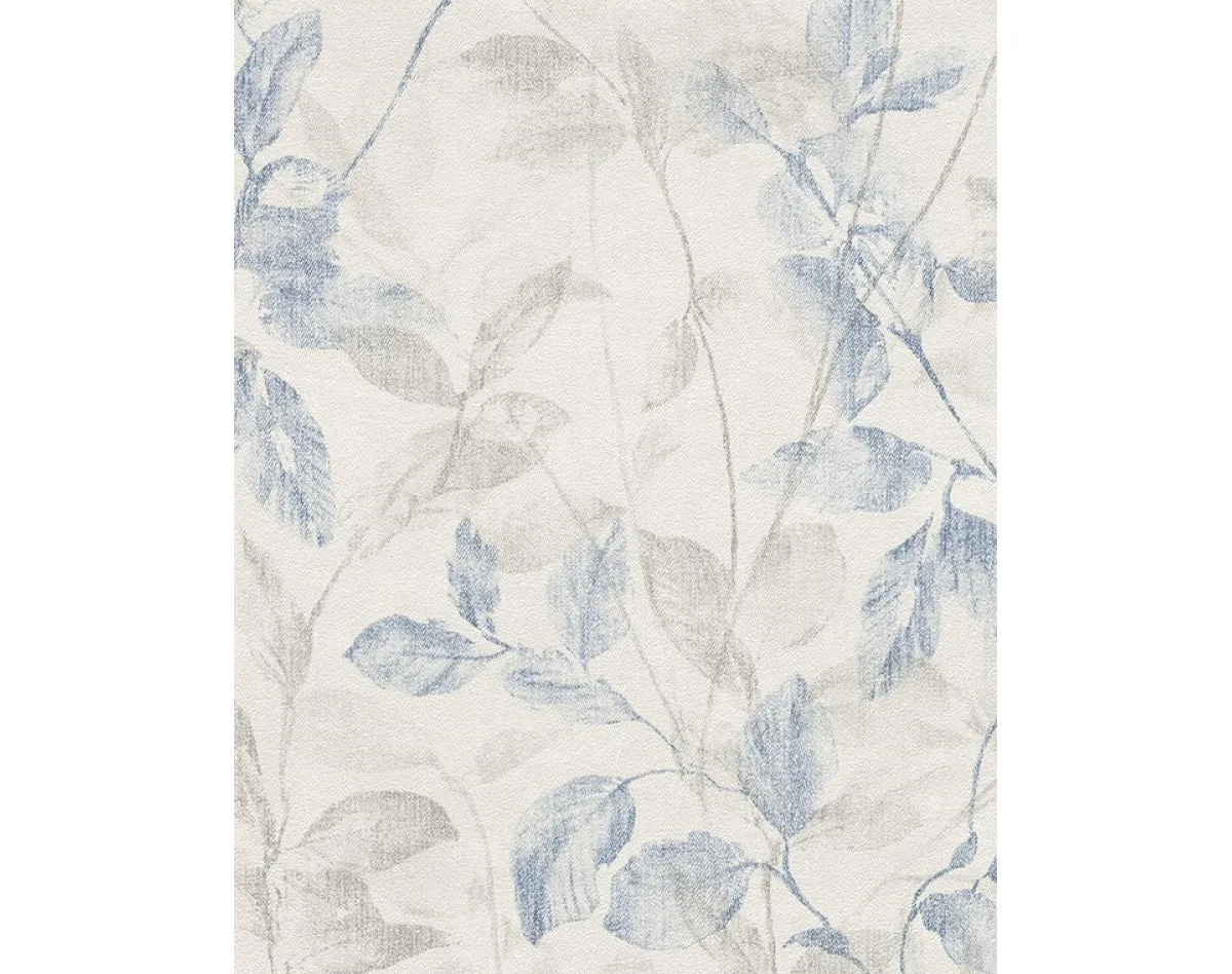 Leaf Trail Blue Grey 938923 Wallpaper