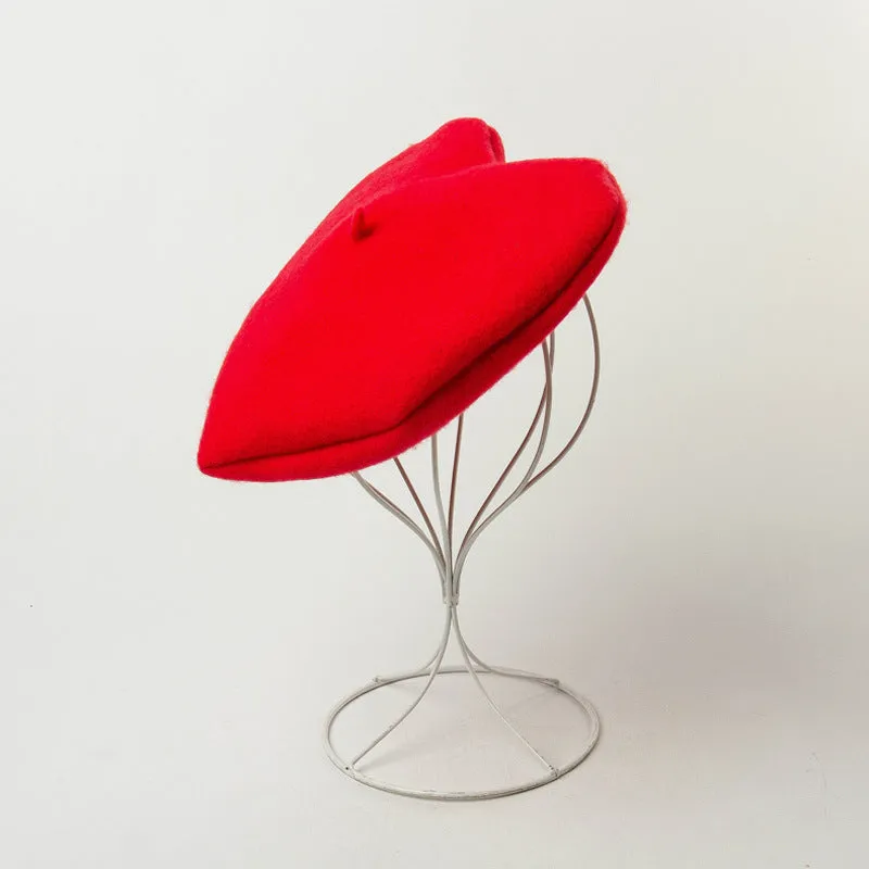Lovely Heart Wool Beret