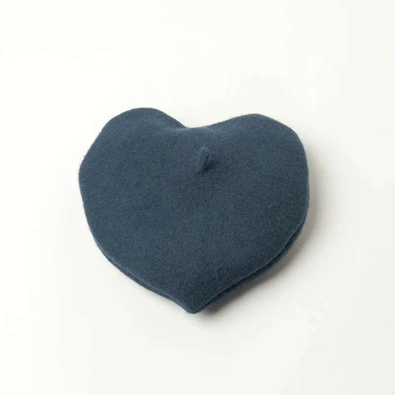 Lovely Heart Wool Beret
