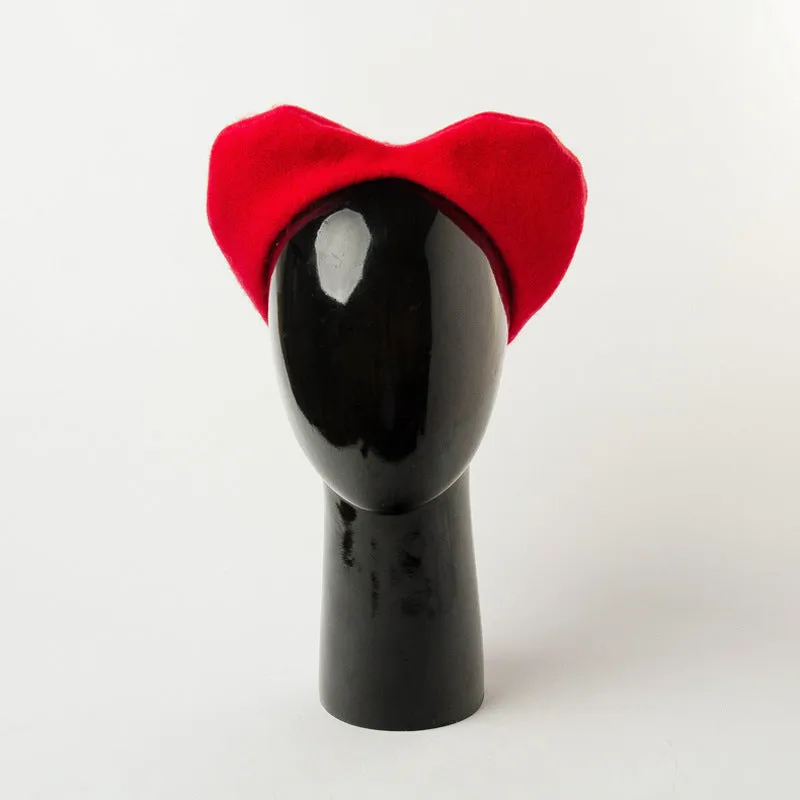 Lovely Heart Wool Beret