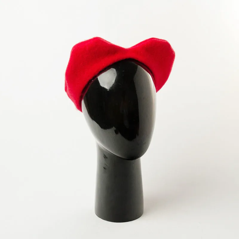 Lovely Heart Wool Beret