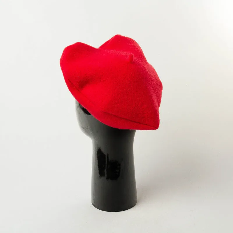 Lovely Heart Wool Beret