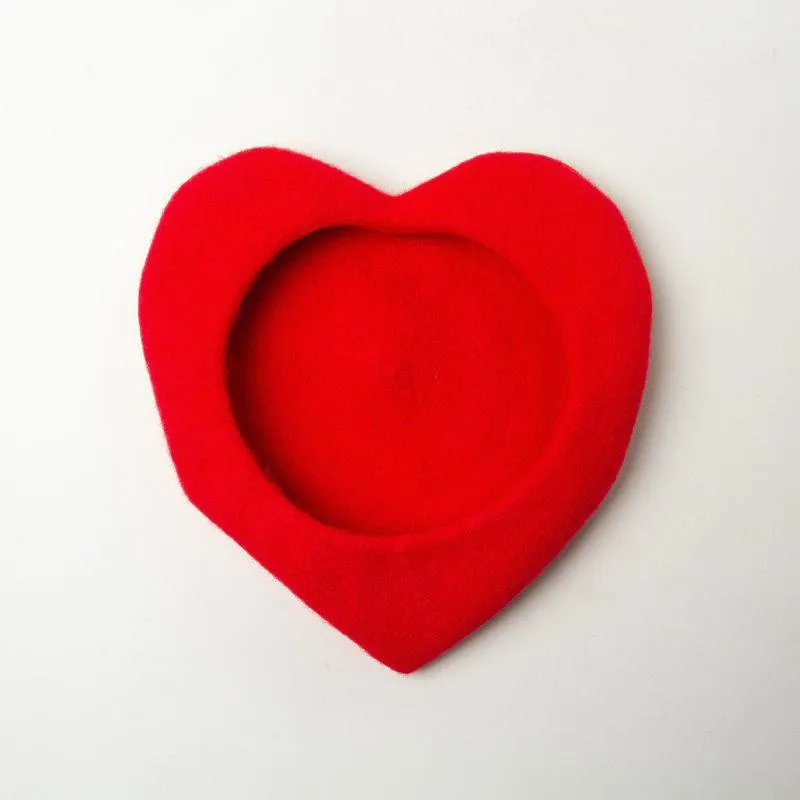 Lovely Heart Wool Beret