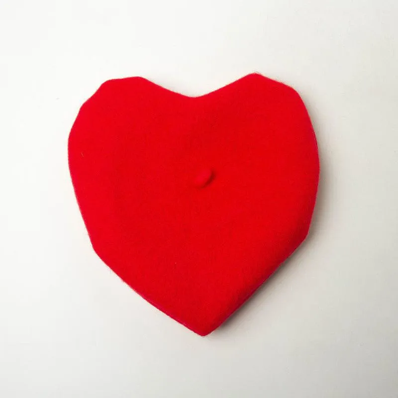 Lovely Heart Wool Beret