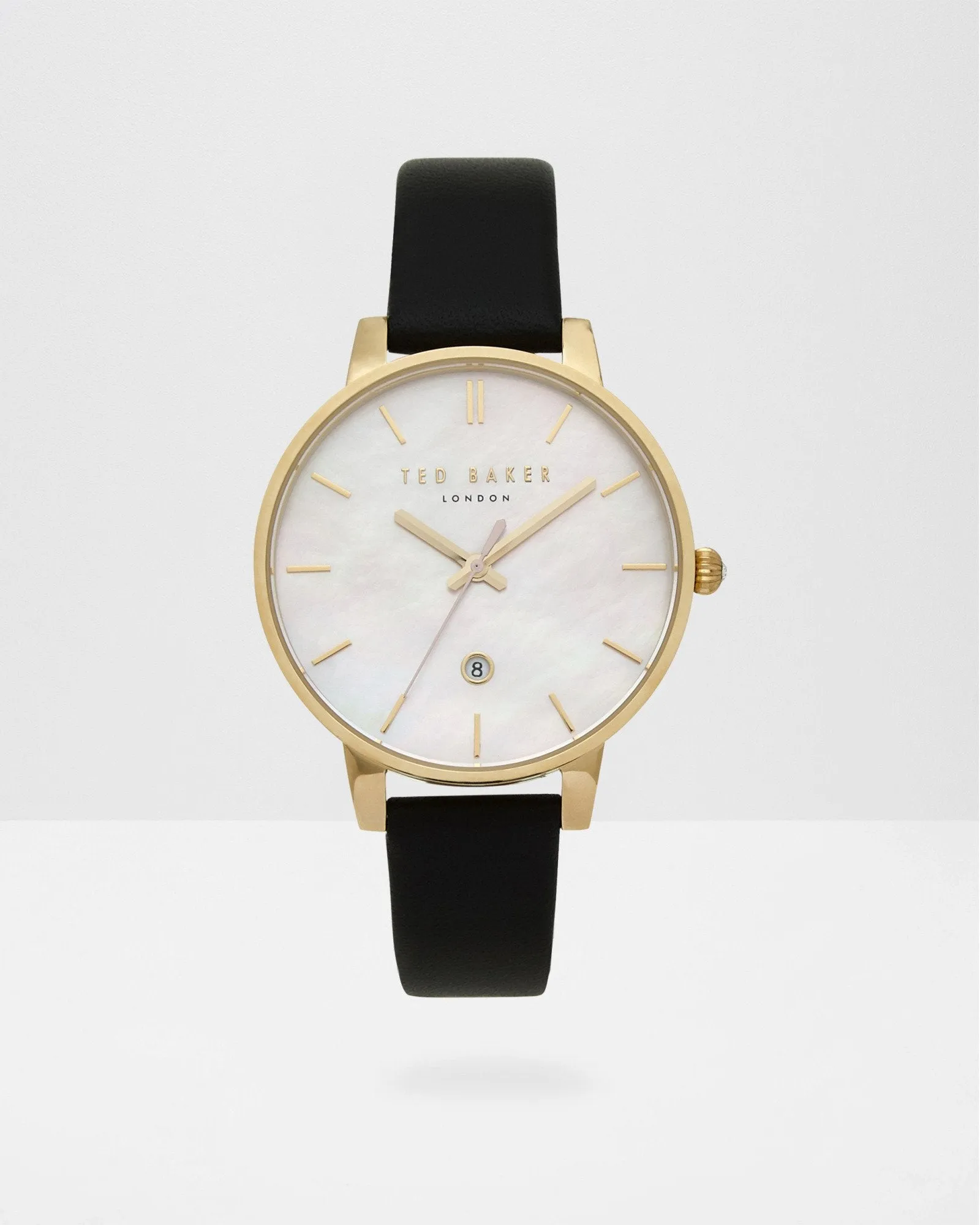 Lurisia Pearl Face Leather Strap Watch