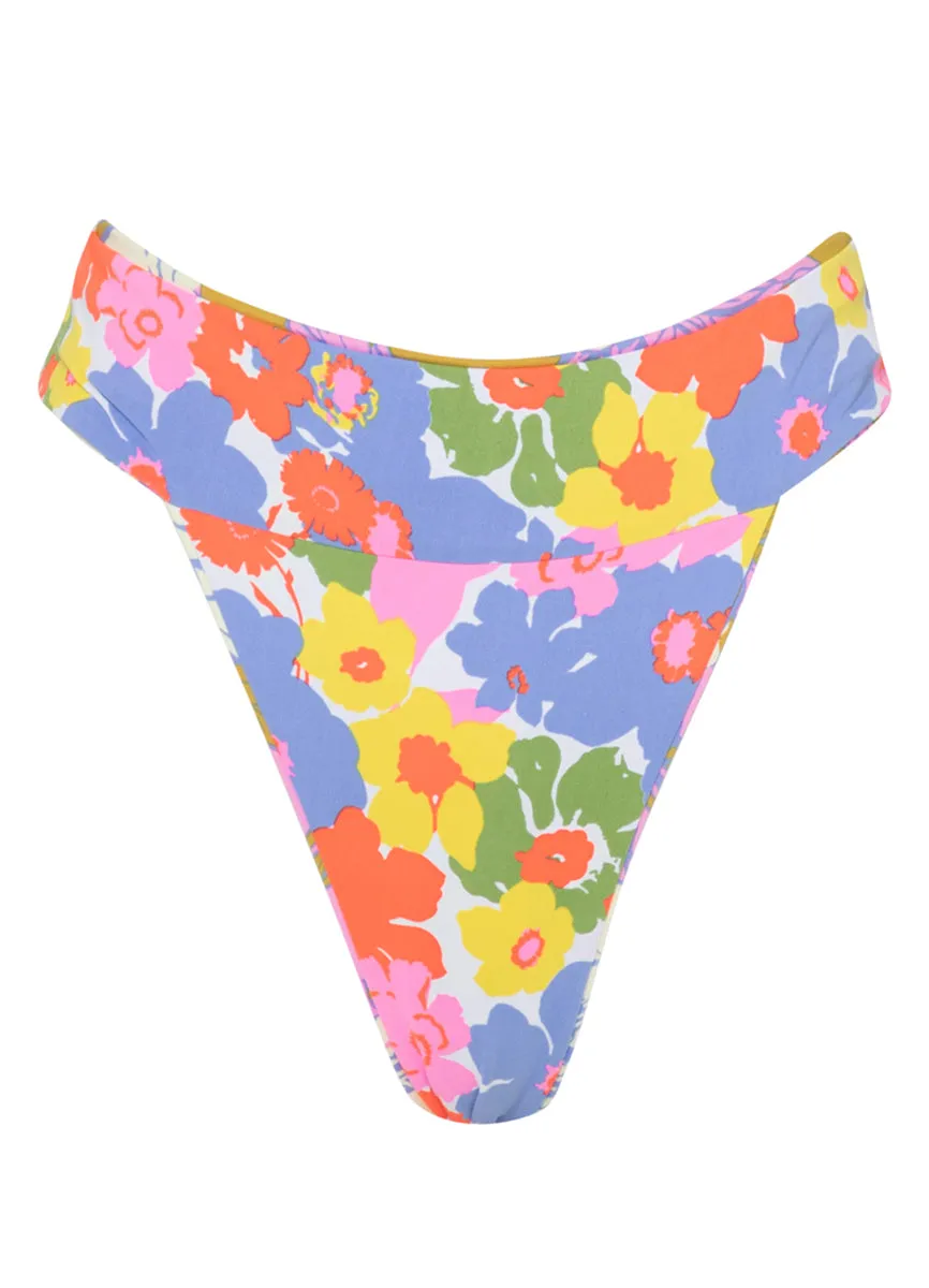 Maaji Pink Fiore Sienna High Rise Classic Bikini Bottom