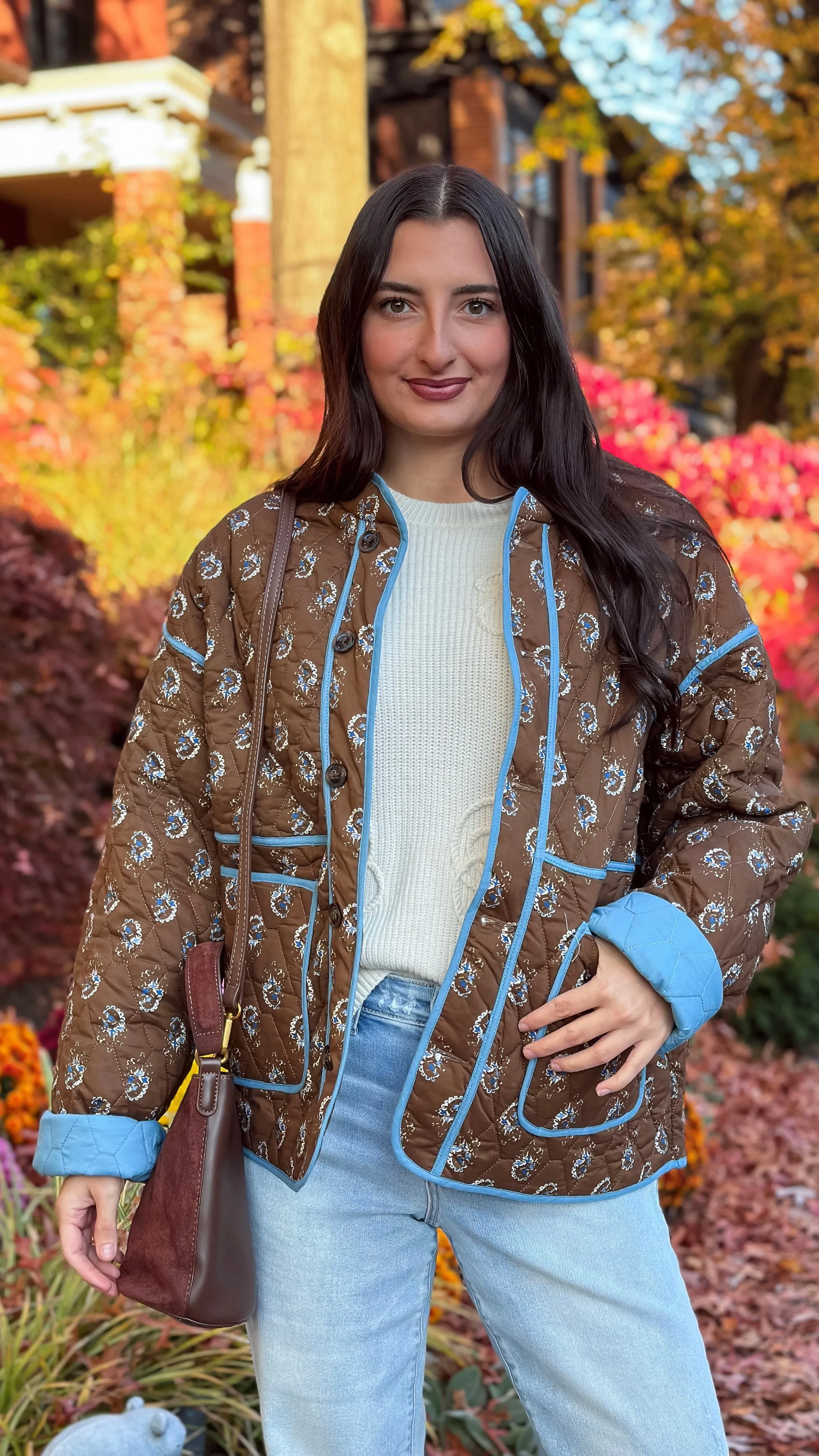 Marina Mocha Quilted Jacket