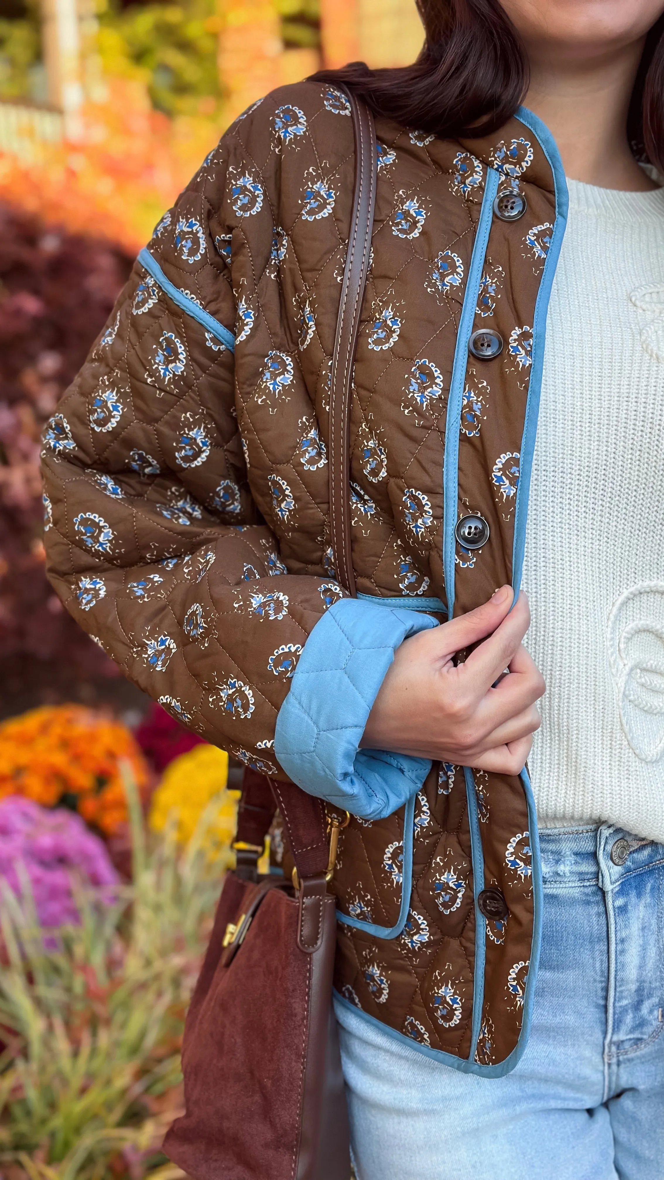 Marina Mocha Quilted Jacket