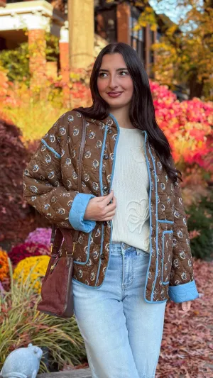 Marina Mocha Quilted Jacket