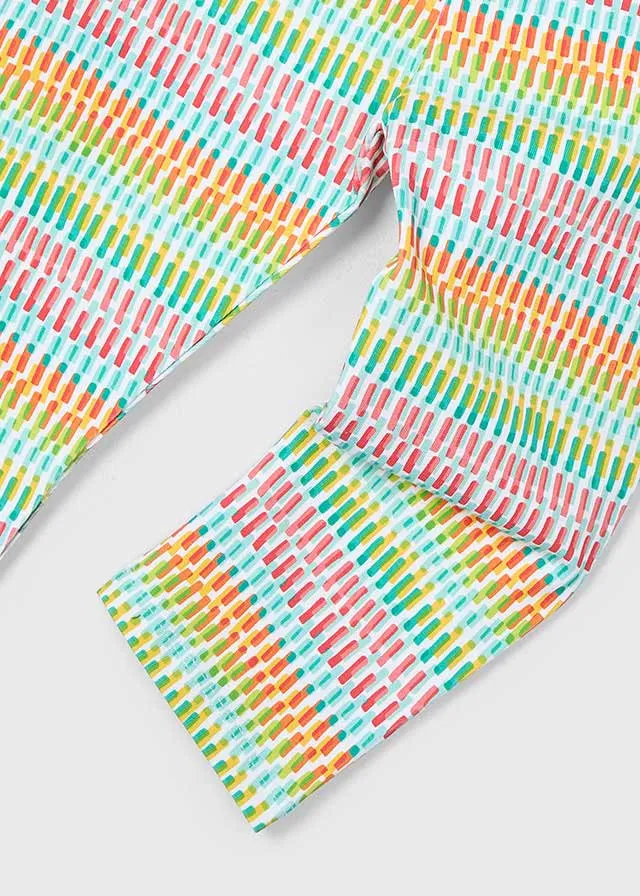 Mayoral Girls Colourful Striped Leggings