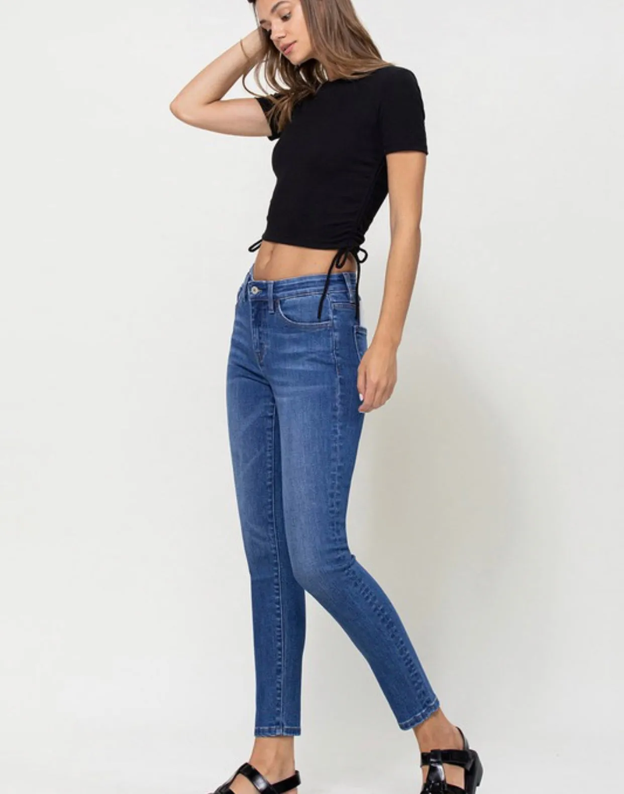 Medium Wash High Rise Classic Skinny