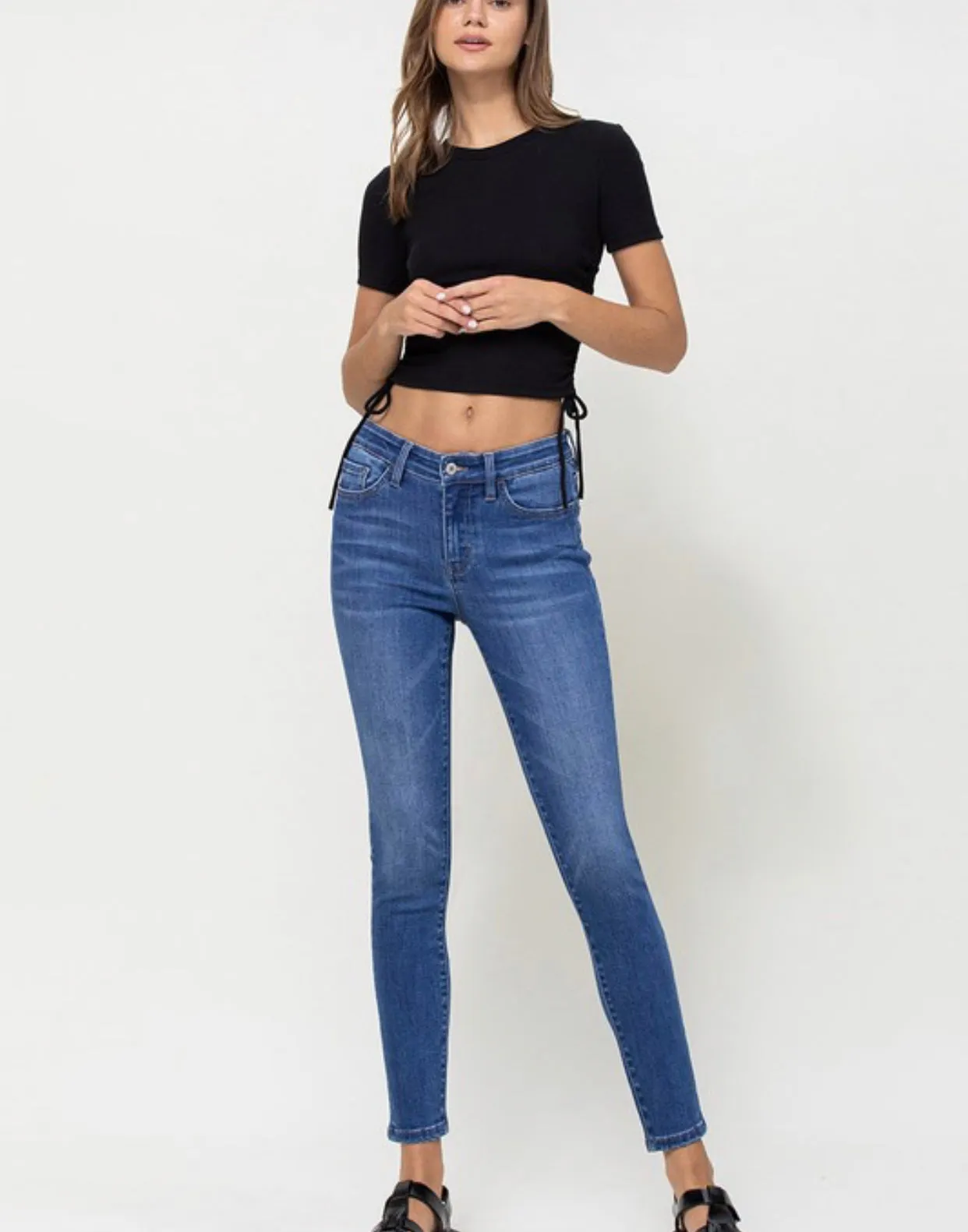 Medium Wash High Rise Classic Skinny