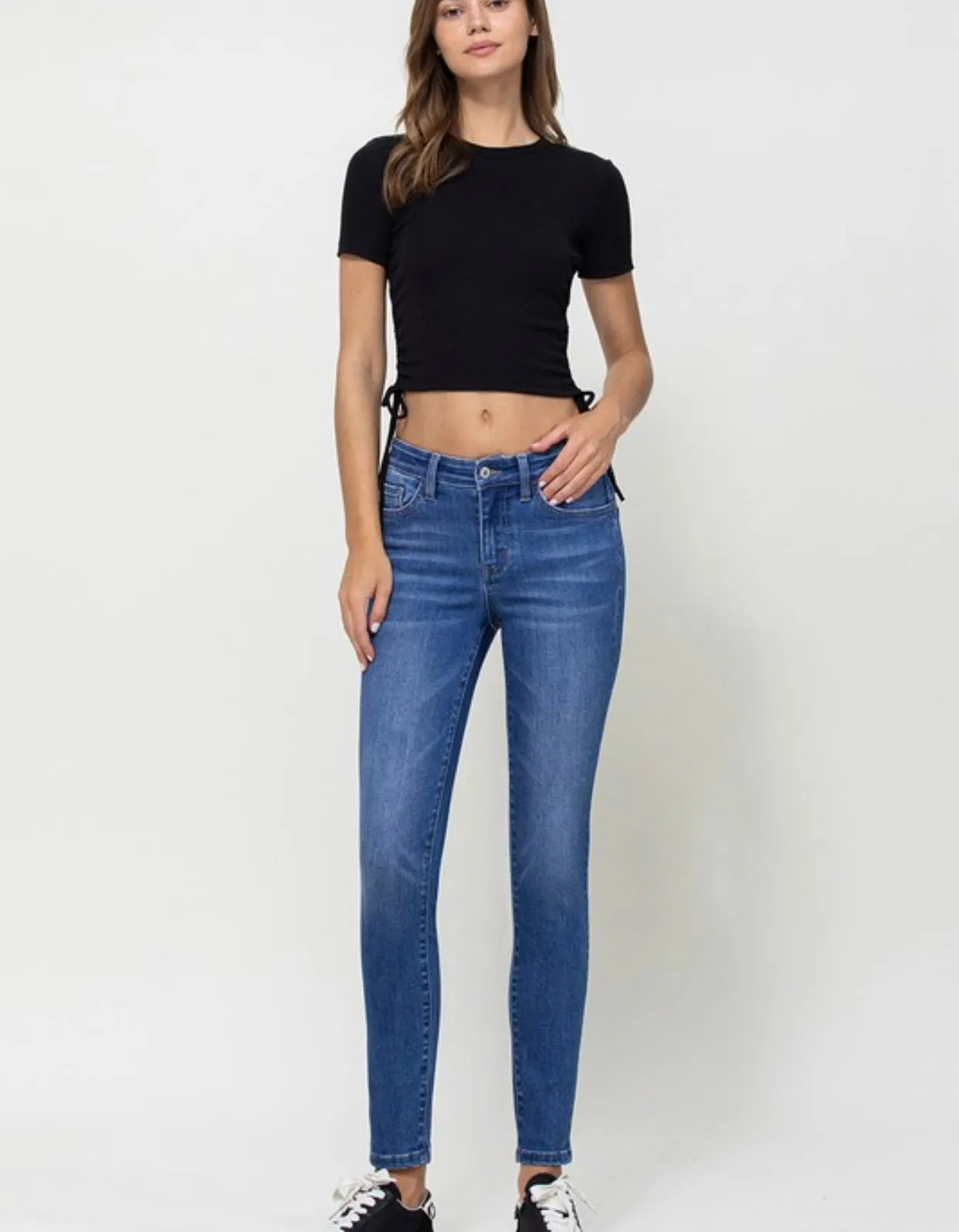 Medium Wash High Rise Classic Skinny