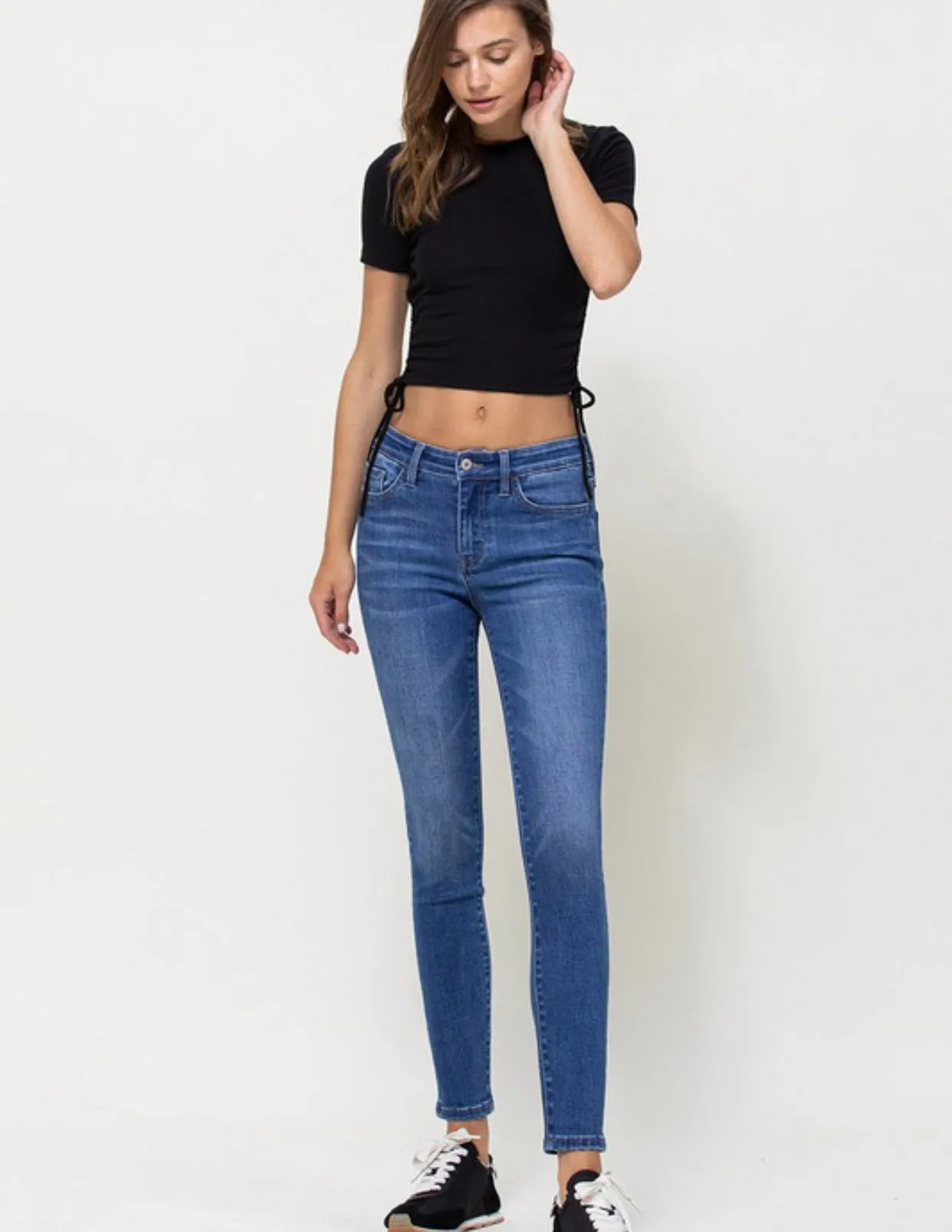 Medium Wash High Rise Classic Skinny