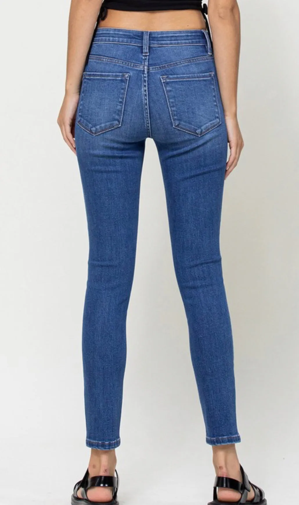 Medium Wash High Rise Classic Skinny