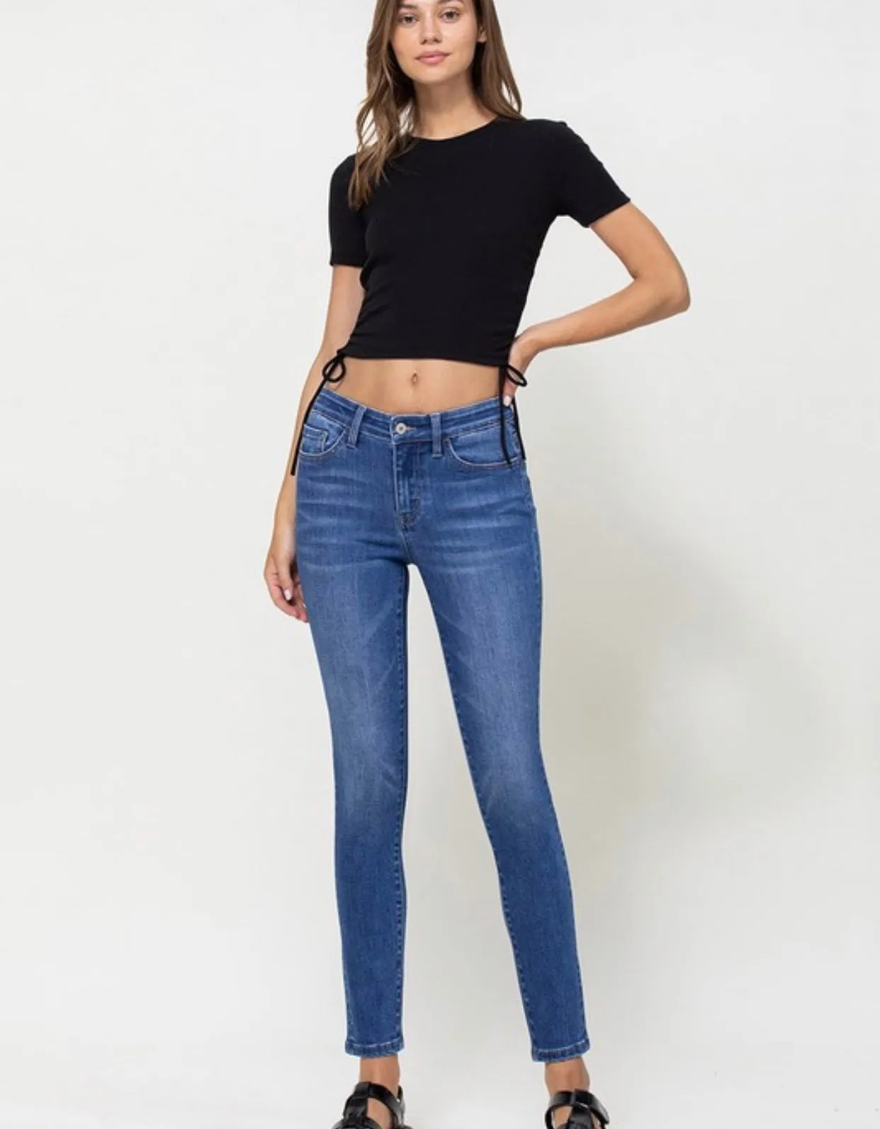 Medium Wash High Rise Classic Skinny