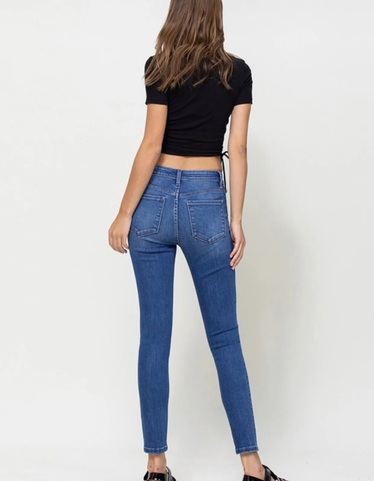 Medium Wash High Rise Classic Skinny