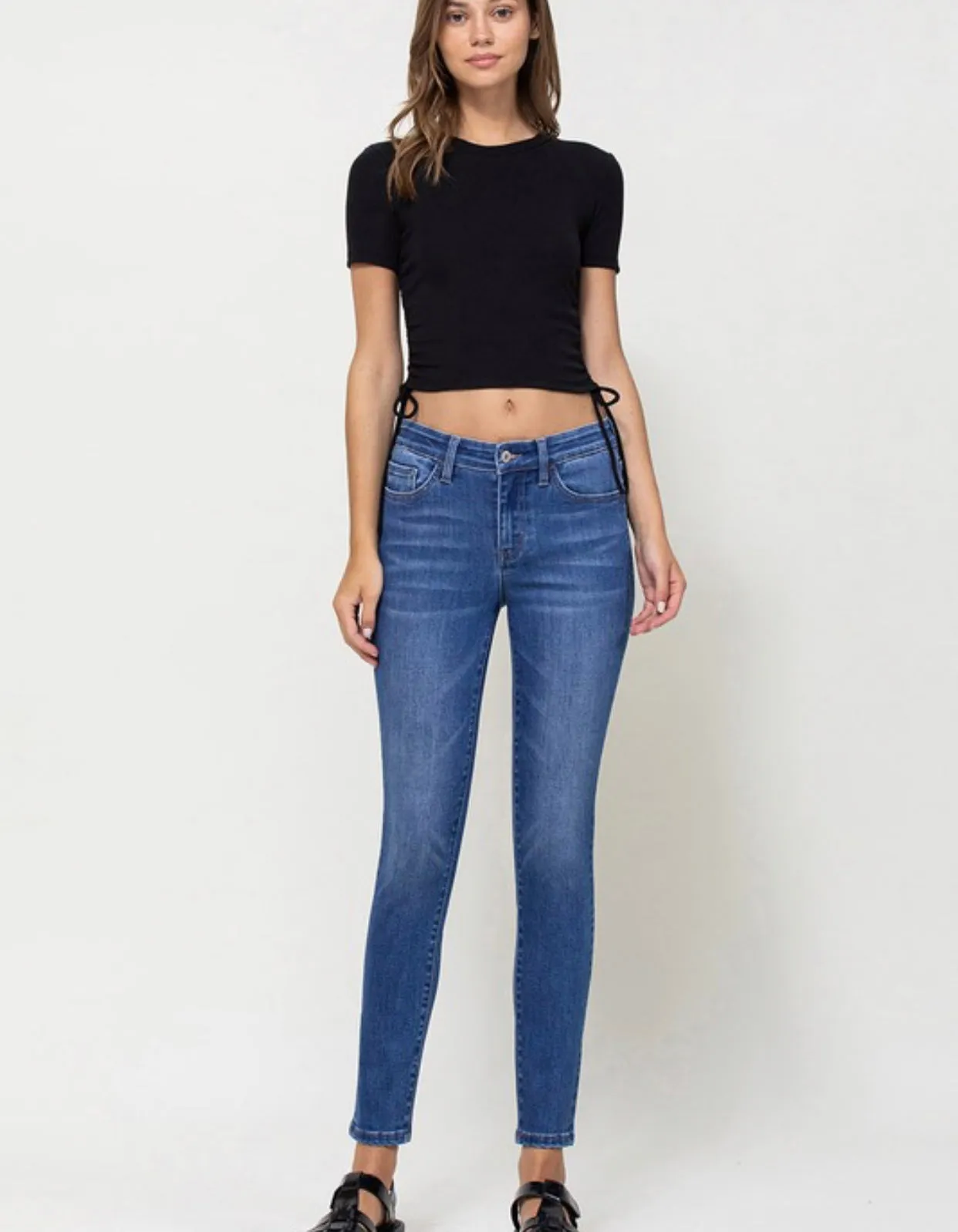 Medium Wash High Rise Classic Skinny