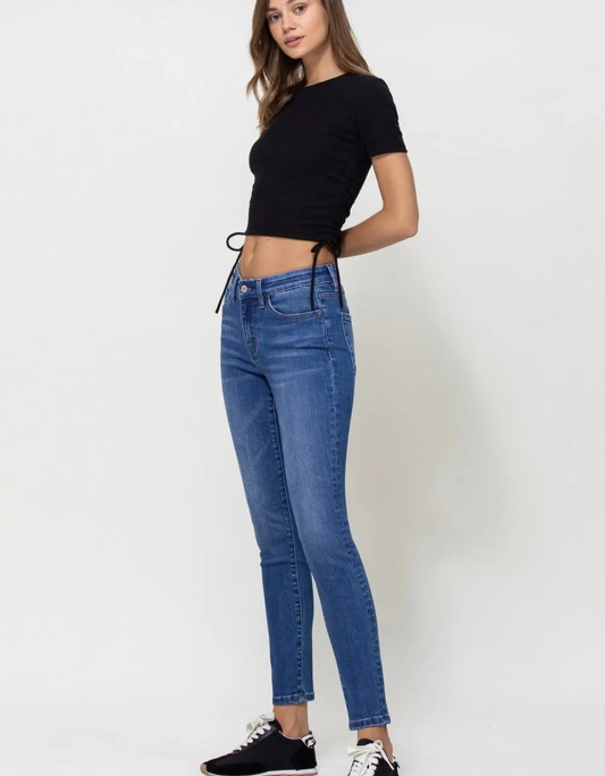 Medium Wash High Rise Classic Skinny