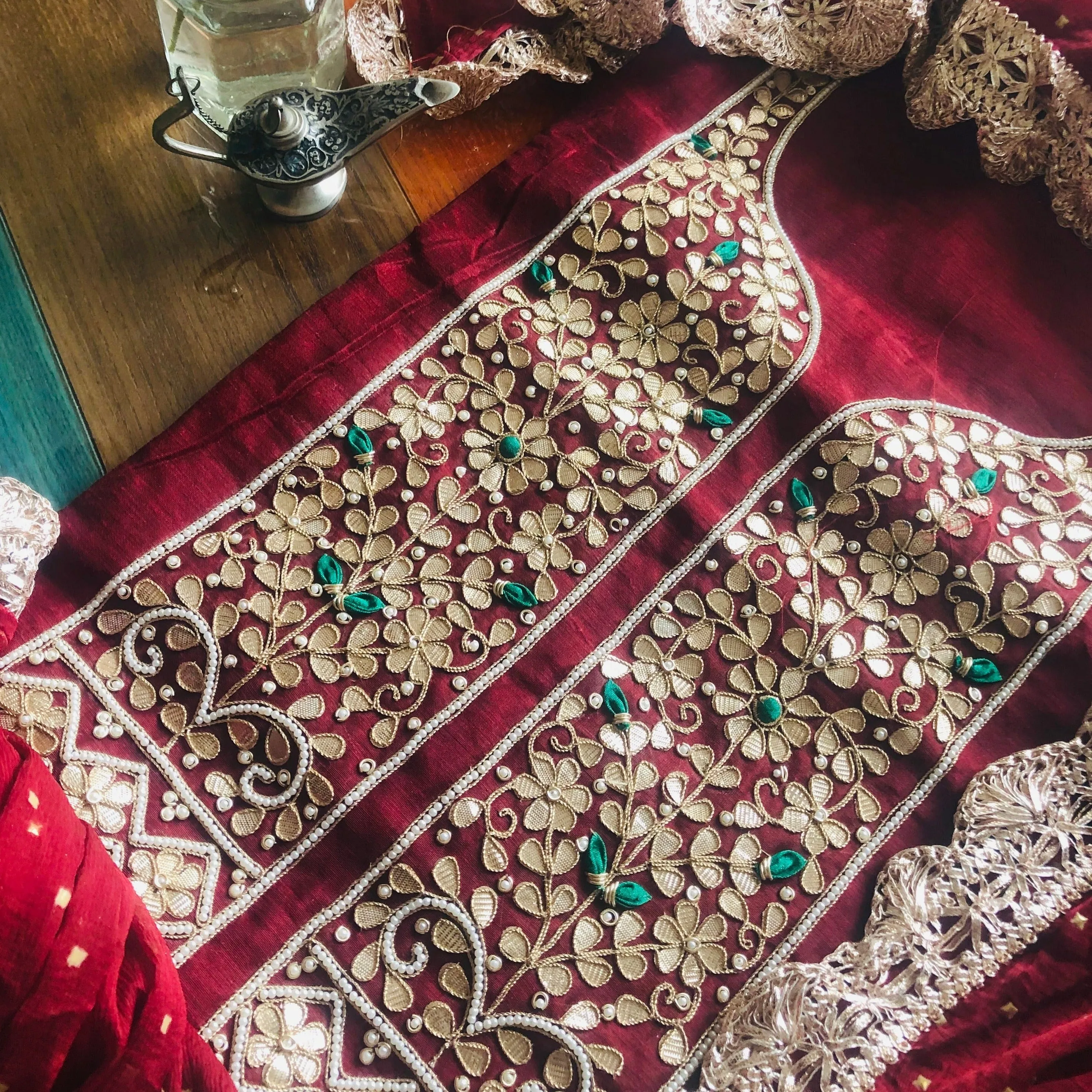 Mehroon Gotawork Salwar Suit