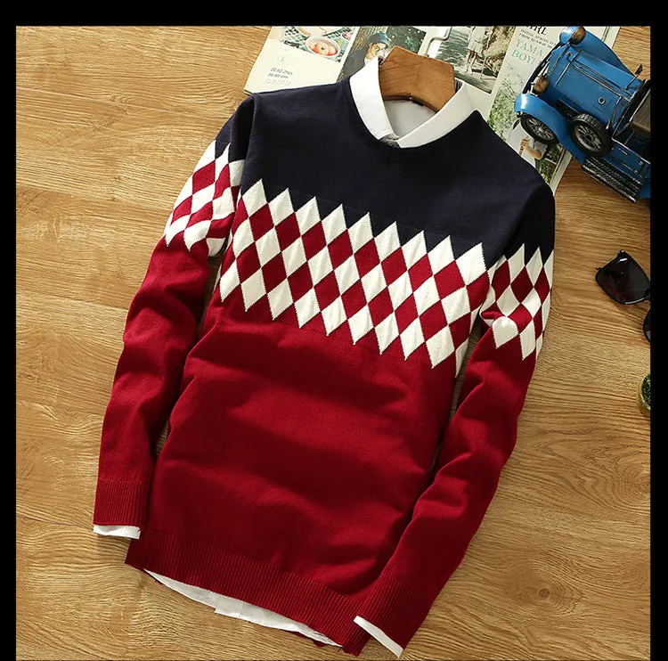 Men's Autumn Fashion Pattern Pullover