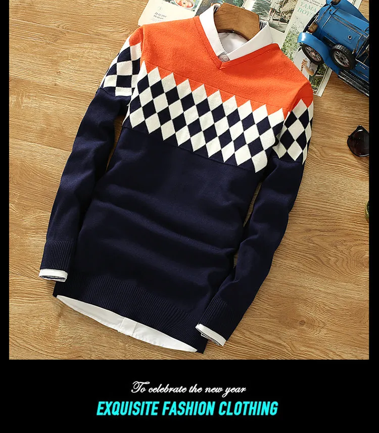 Men's Autumn Fashion Pattern Pullover