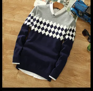 Men's Autumn Fashion Pattern Pullover