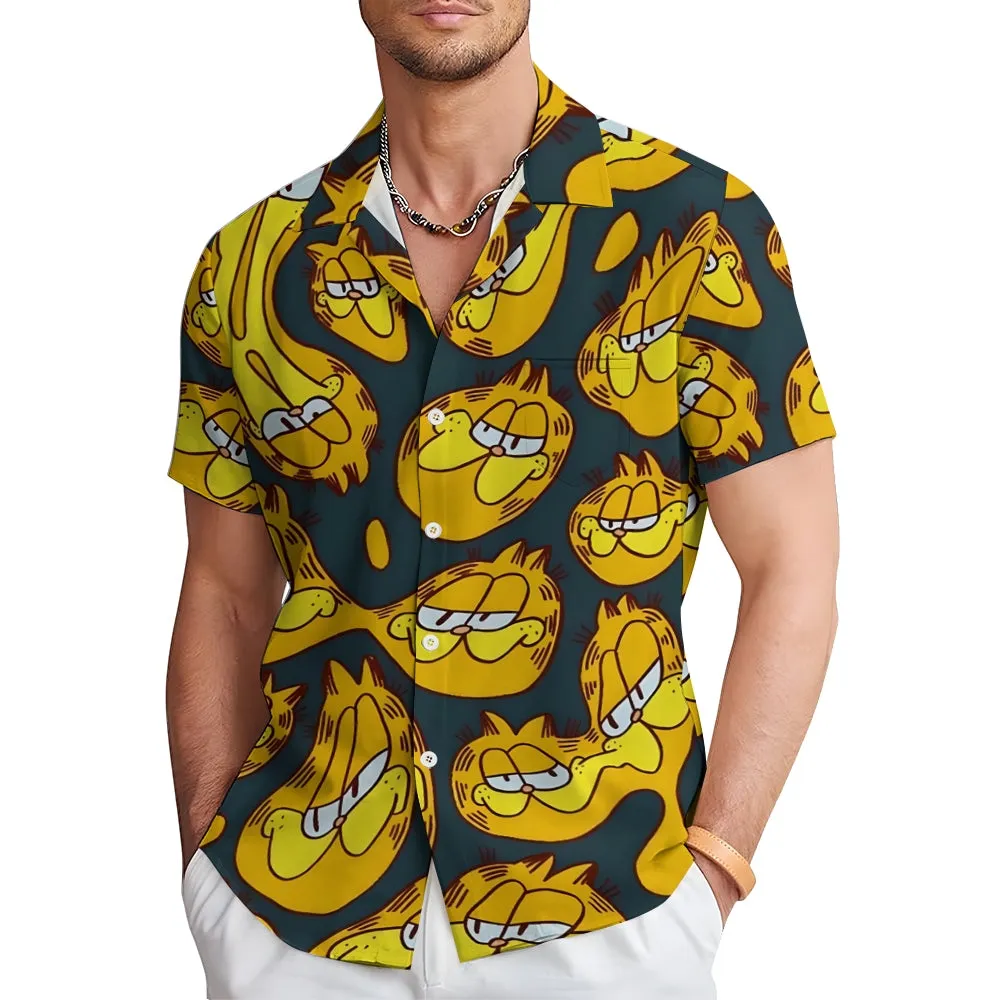 Men's Cartoon Casual Short Sleeve Shirt 2402000269