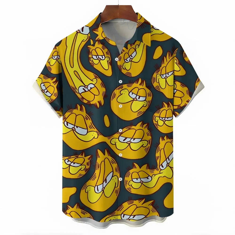 Men's Cartoon Casual Short Sleeve Shirt 2402000269